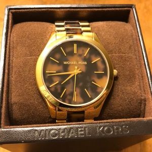 Authentic Michael Kors Watch tortoise shell/ gold
